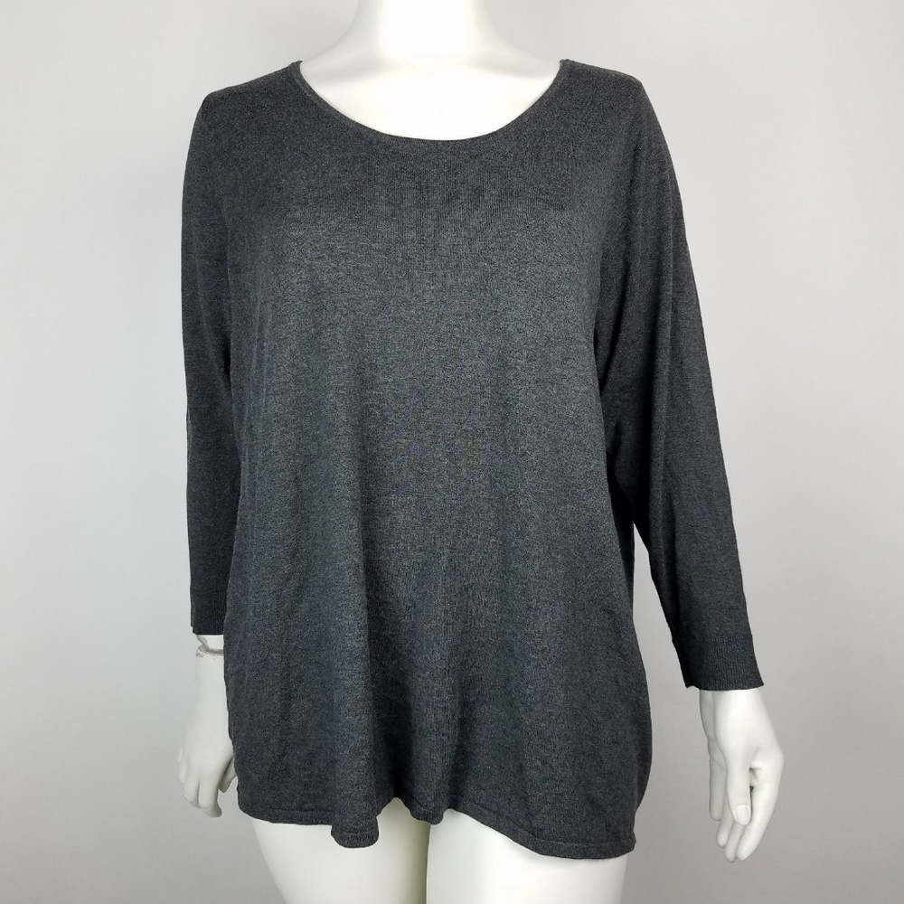 Torrid Sweater Gray Split Back Plus Size 4x - image 1